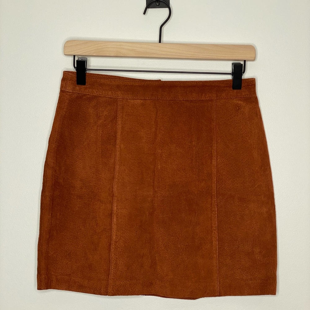 I LOVE H81 Suede Leather Mini Skirt